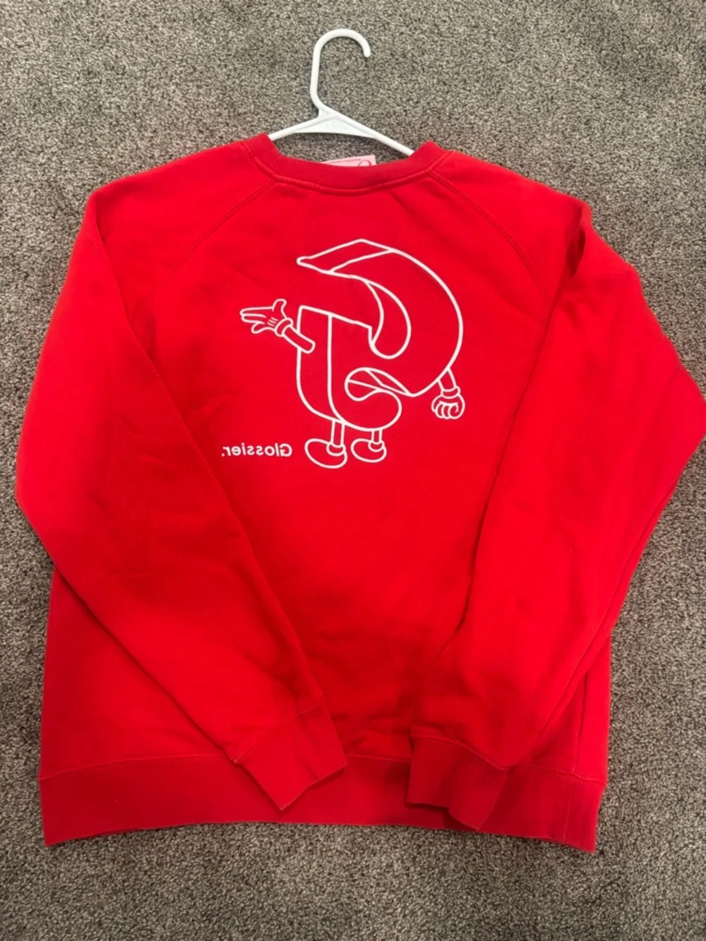 Glossier Red Graphic Crewneck Sweatshirt - Limited Edition - Picture 3 of 3